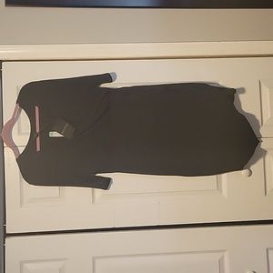 Black Dress, Faux wrap dress, GoldRay, Sz XL